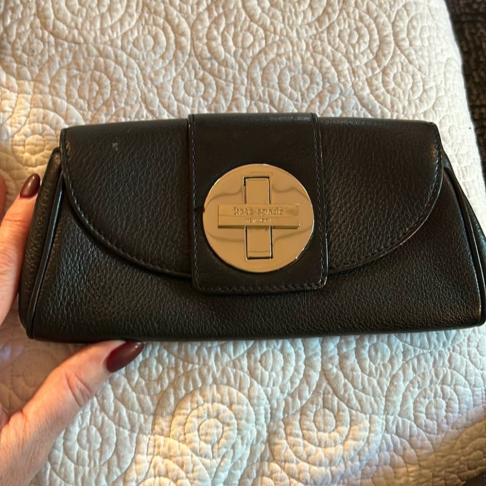 Kate spade leather clutch